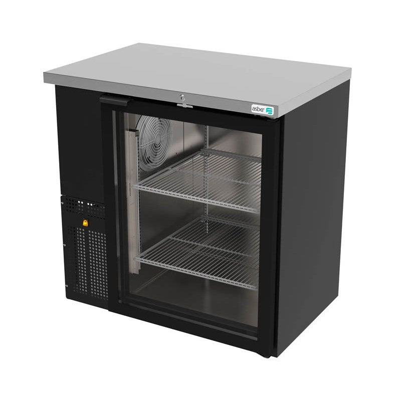 ABBC-24-36-G HC-ASBER-REFRIGERADOR DE CONTRA BARRA EN VINYL NEGRO