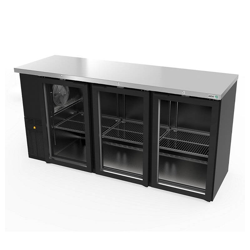 ABBC-24-72-G HC-ASBER-REFRIGERADOR DE CONTRA BARRA EN VINYL NEGRO