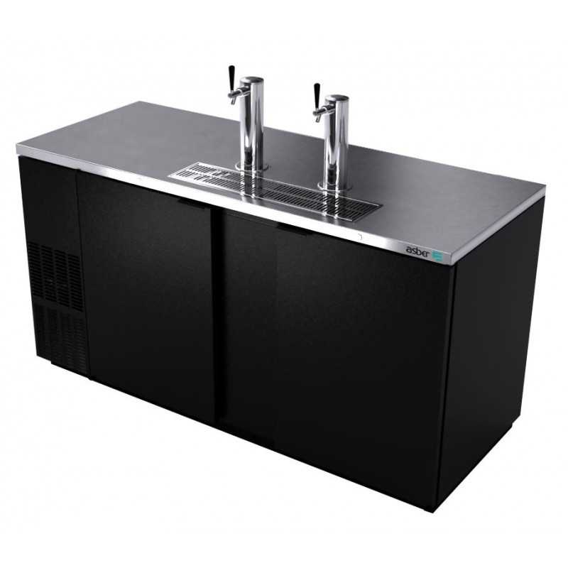 ADDC-68 HC-ASBER-DISPENSADOR REFRIGERADO EN VINYL NEGRO - 2 PUERTAS SOLIDAS
