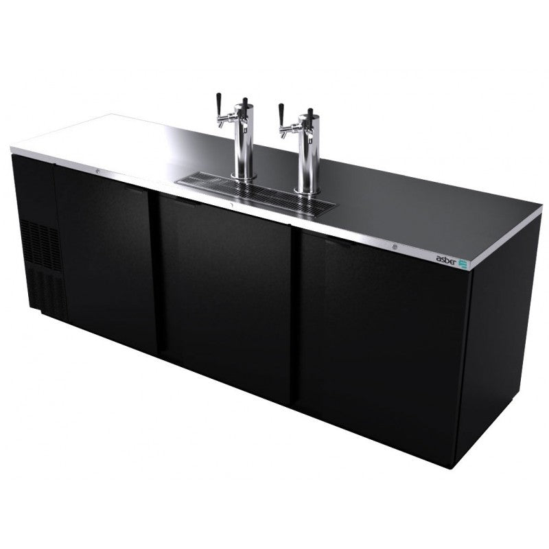 ADDC-94 HC-ASBER-DISPENSADOR REFRIGERADO EN VINYL NEGRO - 3 PUERTAS SOLIDAS