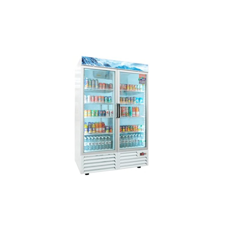 AFMD-37 HC-ASBER-CONSERVADOR DE CONGELADOS 2 CUERPOS CON DISPLAY MERCHANDISER LINE - 2 PUERTAS DE CRISTAL. R-290