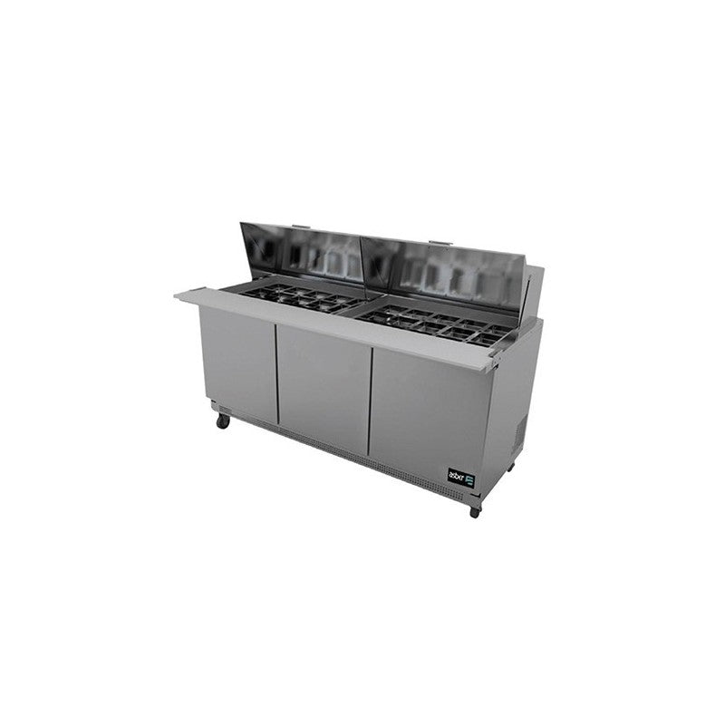 APTM-72-30 HC-ASBER-MESA REFRIGERADA DE PREPARACION - MEGA TOP - 30 INSERT. GN-1/6 DE 4" DE PROFUND. R-290