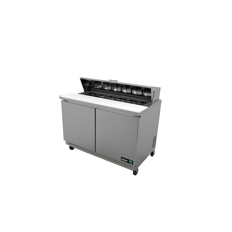 APTS-48-12 HC-ASBER-MESA REFRIGERADA DE PREPARACION - ENSALADAS - 12 INSERT. GN-1/6 DE 4" DE PROFUND. R-290