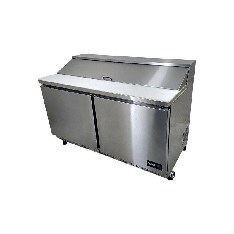APTS-60-16 HC-ASBER-MESA REFRIGERADA DE PREPARACION - ENSALADAS - 16 INSERT. GN-1/6 DE 4" DE PROFUND. R-290