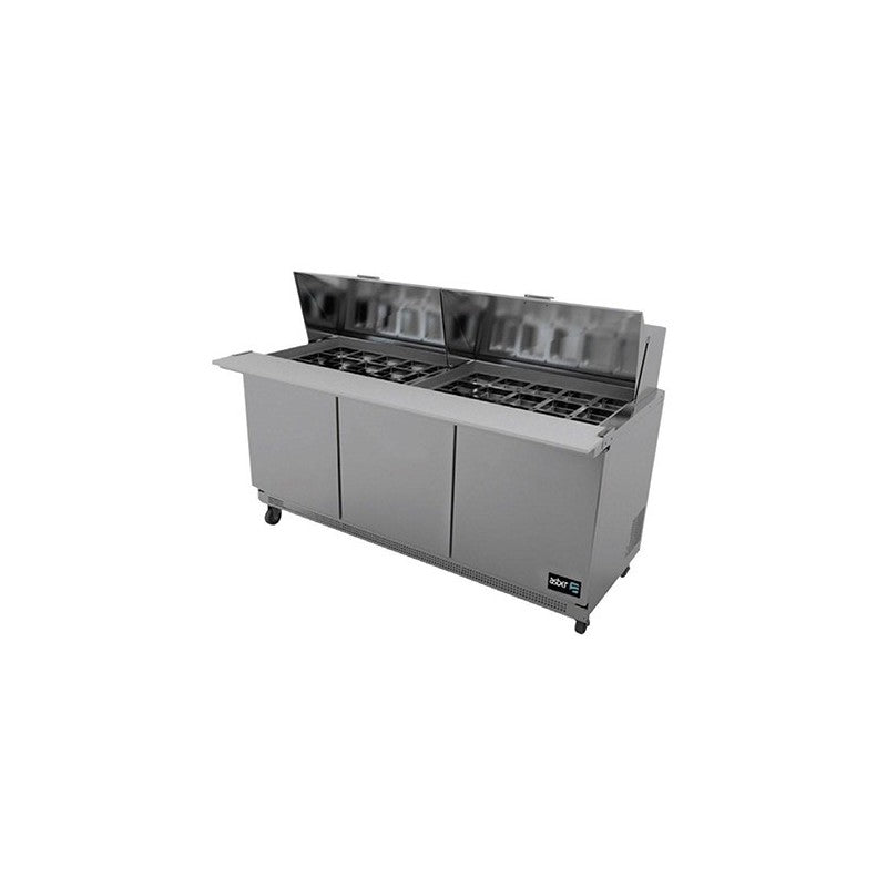 APTS-72-18 HC-ASBER-MESA REFRIGERADA DE PREPARACION - ENSALADAS - 18 INSERT. GN-1/6 DE 4" DE PROFUND. R-290