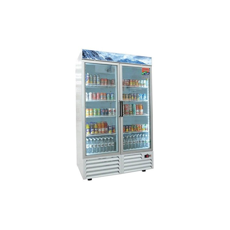 ARMD-37 HC-ASBER-REFRIGERADOR 2 CUERPOS CON DISPLAY MERCHANDISER LINE - 2 PUERTAS DE CRISTAL. R-290