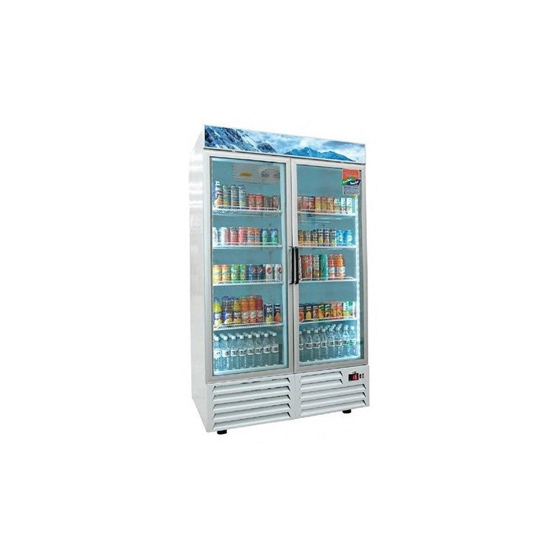ARMD-47-SD HC-ASBER-REFRIGERADOR 2 CUERPOS CON DISPLAY MERCHANDISER LINE - 2 PUERTAS DE CRISTAL CORREDIZAS. R-290
