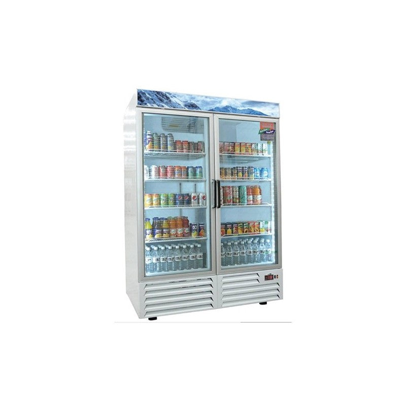 ARMD-49 HC-ASBER-REFRIGERADOR 2 CUERPOS CON DISPLAY MERCHANDISER LINE - 2 PUERTAS DE CRISTAL. R-290