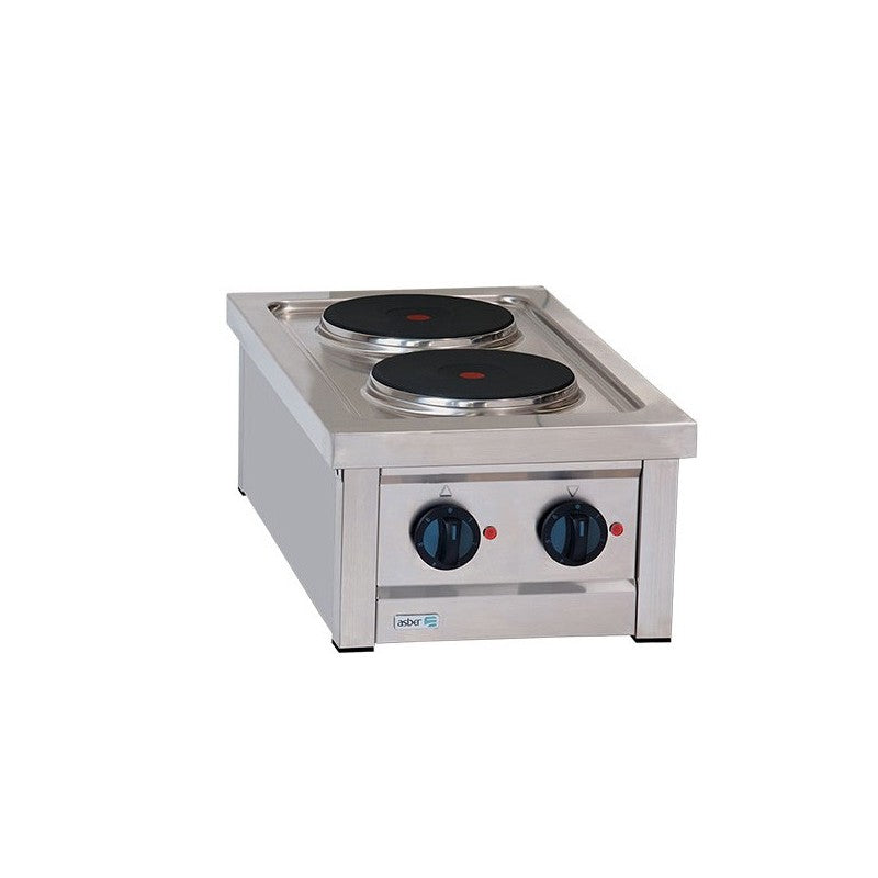 ERE-400T-ASBER-PARRILLA ELECTRICA CON 2 PLACAS REDONDAS - 230V. - 3 FASES - EUROPE LINE