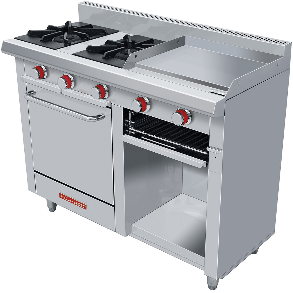 Coriat MINICHEF PETIT Estufa 2 Quemadores Abiertos con Horno-Plancha-Gratinador