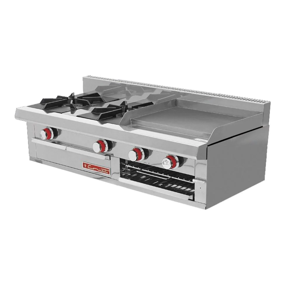 Coriat MINICHEF MESA PETIT Estufa 2 Quemadores Abiertos con Plancha-Gratinador